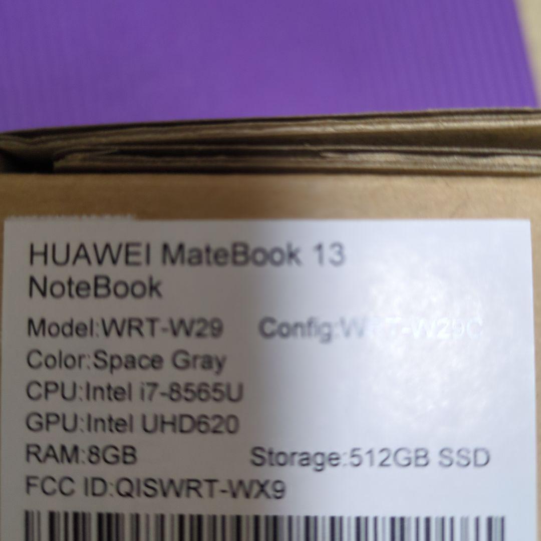 Windowsノート本体 Huawei Matebook 13 Core i7 8GB 512GB