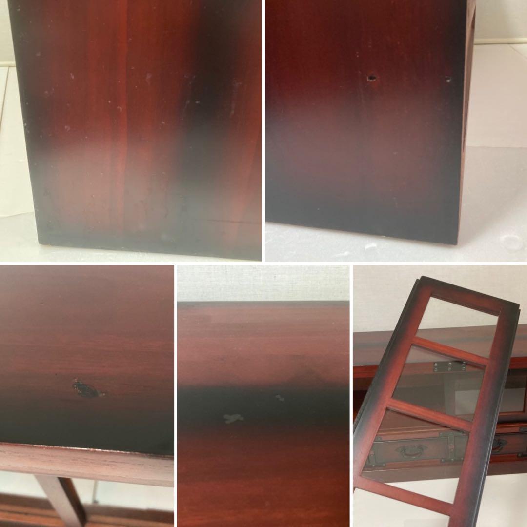 ローボード チェスト 引き出し テレビ台 飾り棚 箪笥 収納 木製 民芸調