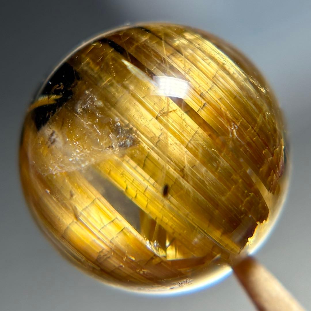 極上　キャッツアイ　タイチンルチルクォーツ　K917