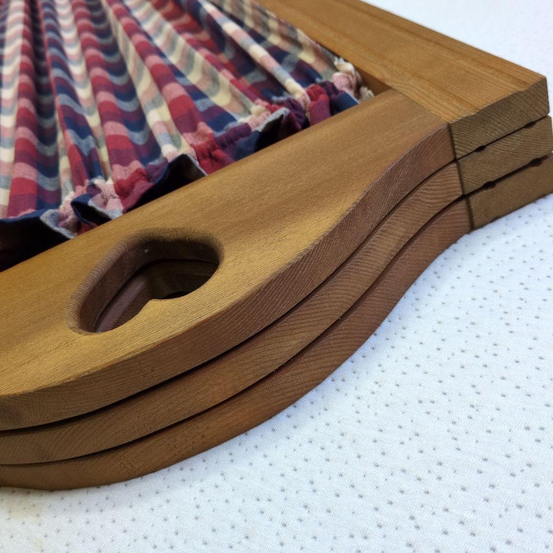 カントリー調　木製三つ折りパーテーション ハート　アメリカンカントリー