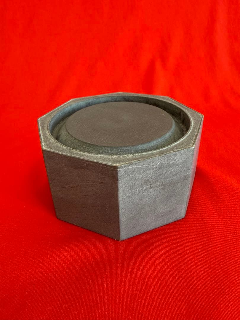 う*様 八角端渓硯 ★☆ 木製漆器箱 書道具 硯