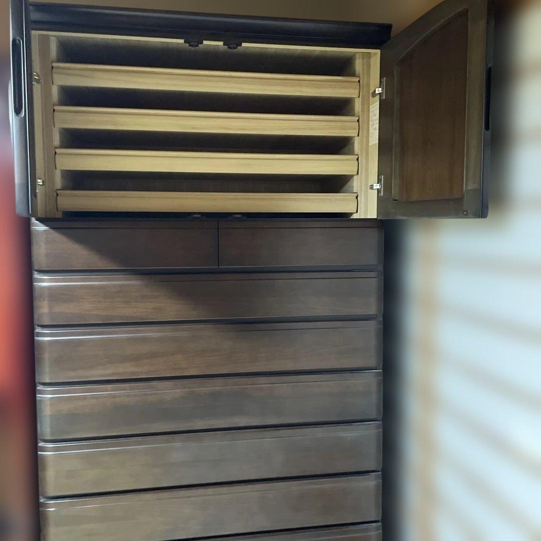 整理タンス♡婚礼家具♡ウォールナット色♡洋服タンス♡着物収納