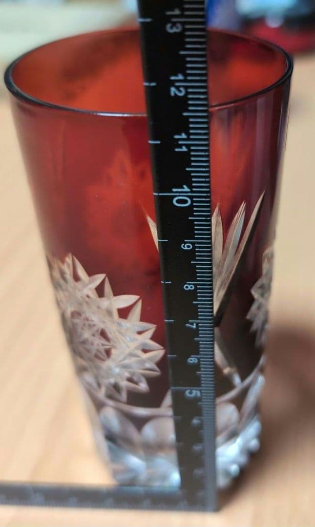 KAMAY　カメイガラス　色被切子　ペアグラス