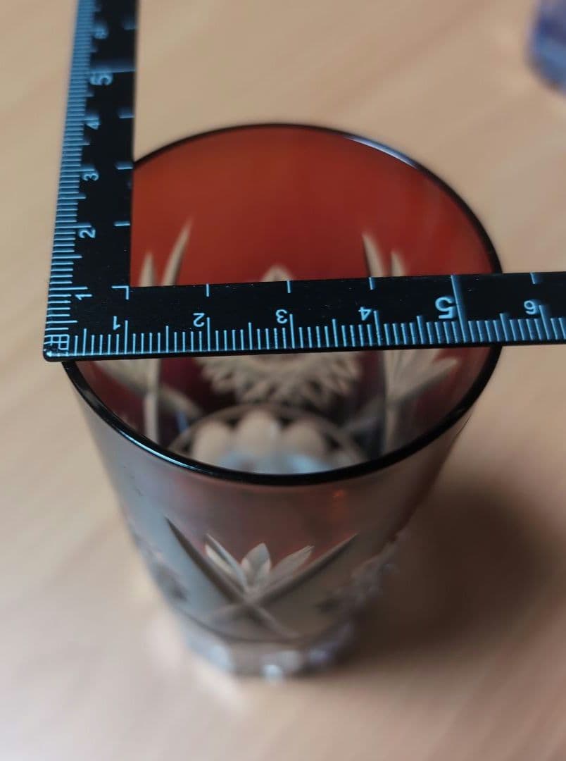 KAMAY　カメイガラス　色被切子　ペアグラス