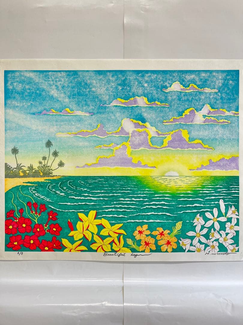 木版画『Beautiful day 』