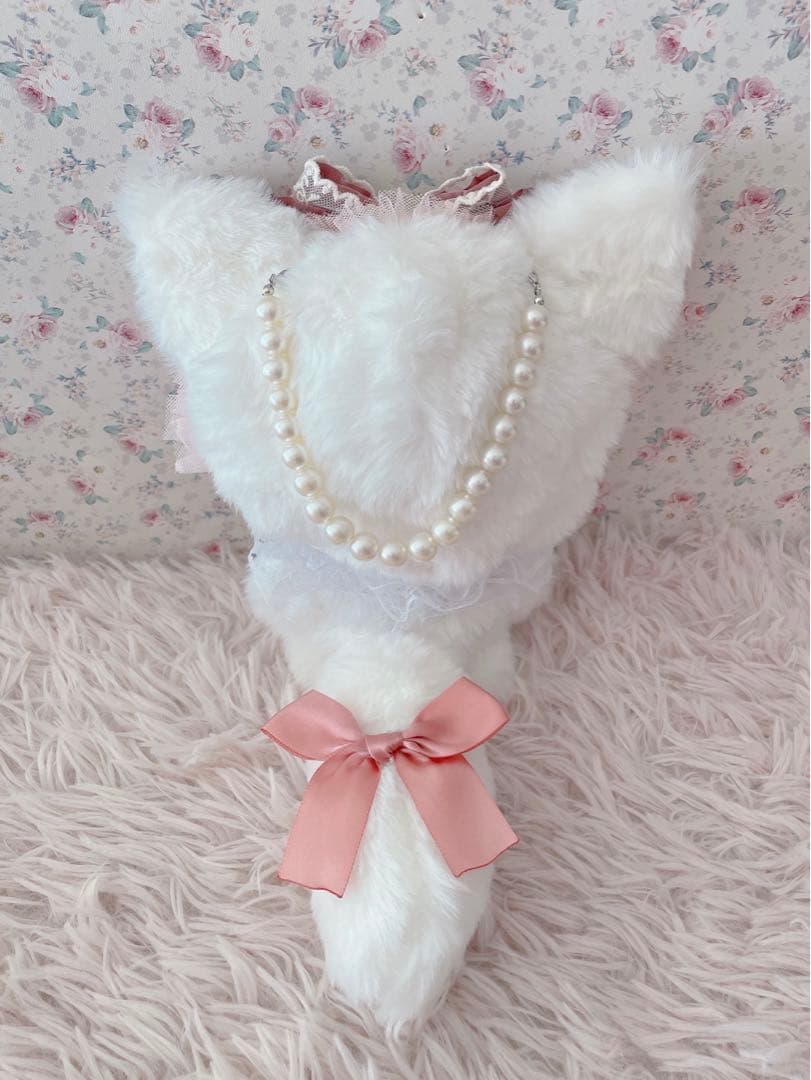 １６cm立ちぬい服♡韓国風ロリータゆめかわ姫系♡猫の着ぐるみ♡ホワイト