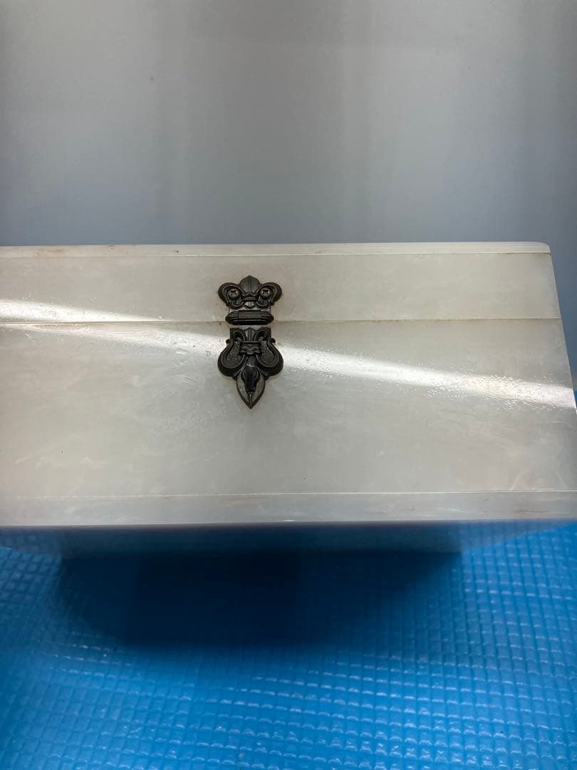 細密細工 天然石　宝石箱　西洋アンティーク　検：小箱/小物入れ/アンティーク