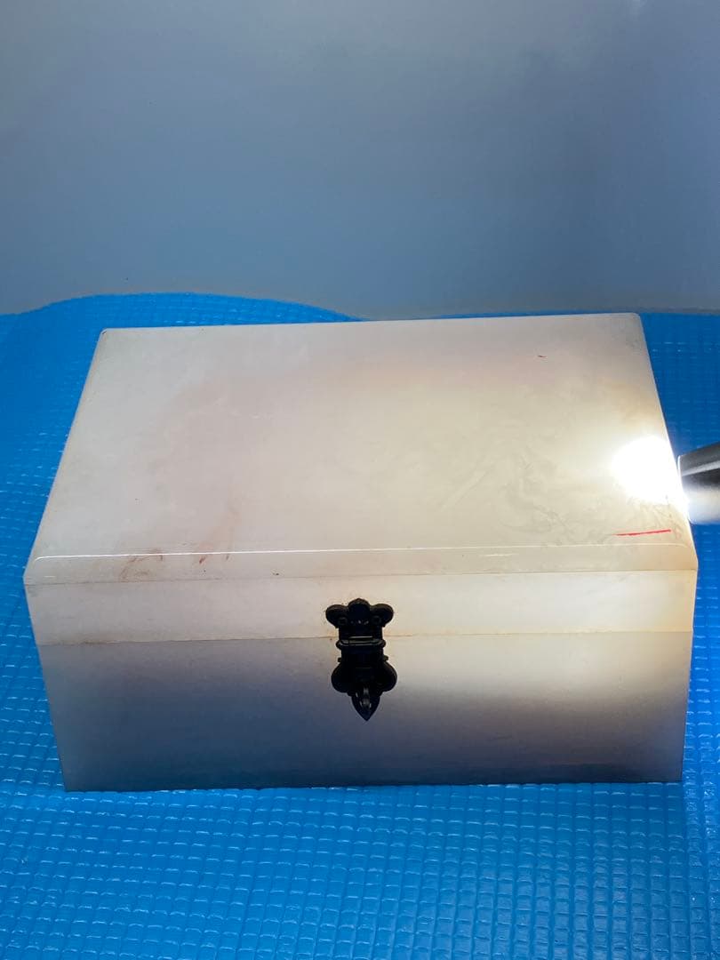 細密細工 天然石　宝石箱　西洋アンティーク　検：小箱/小物入れ/アンティーク