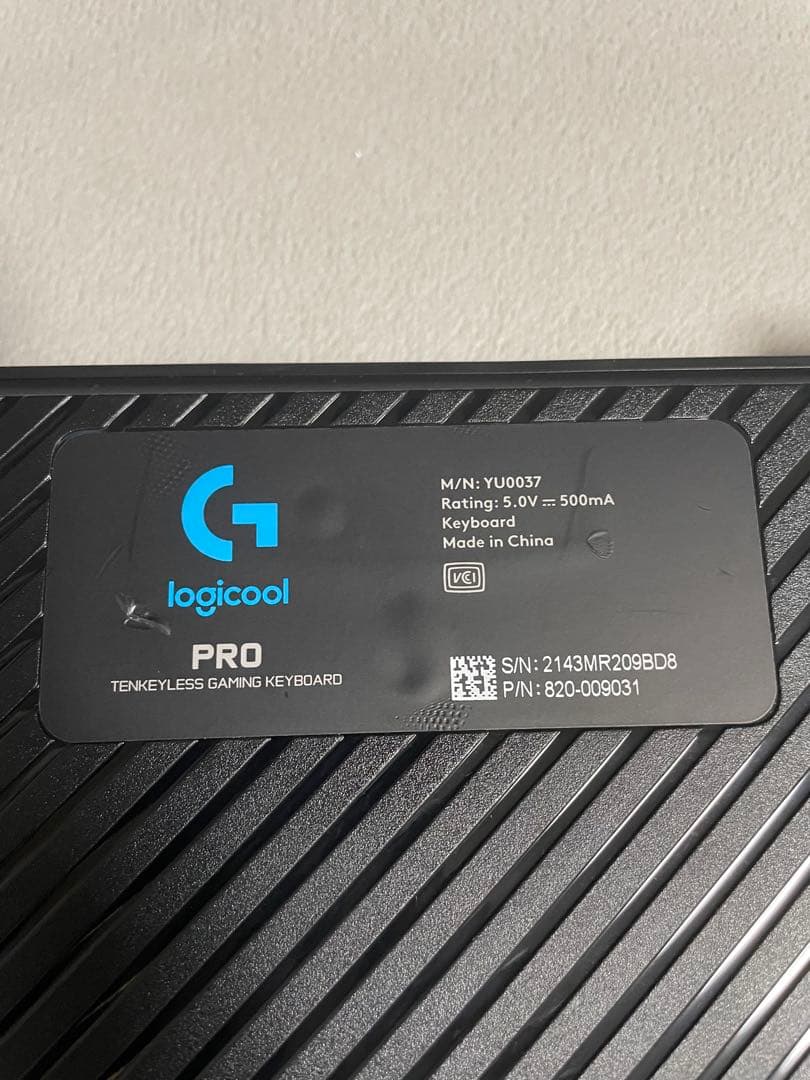 Logicool PRO テンキーレスゲーミングキーボード