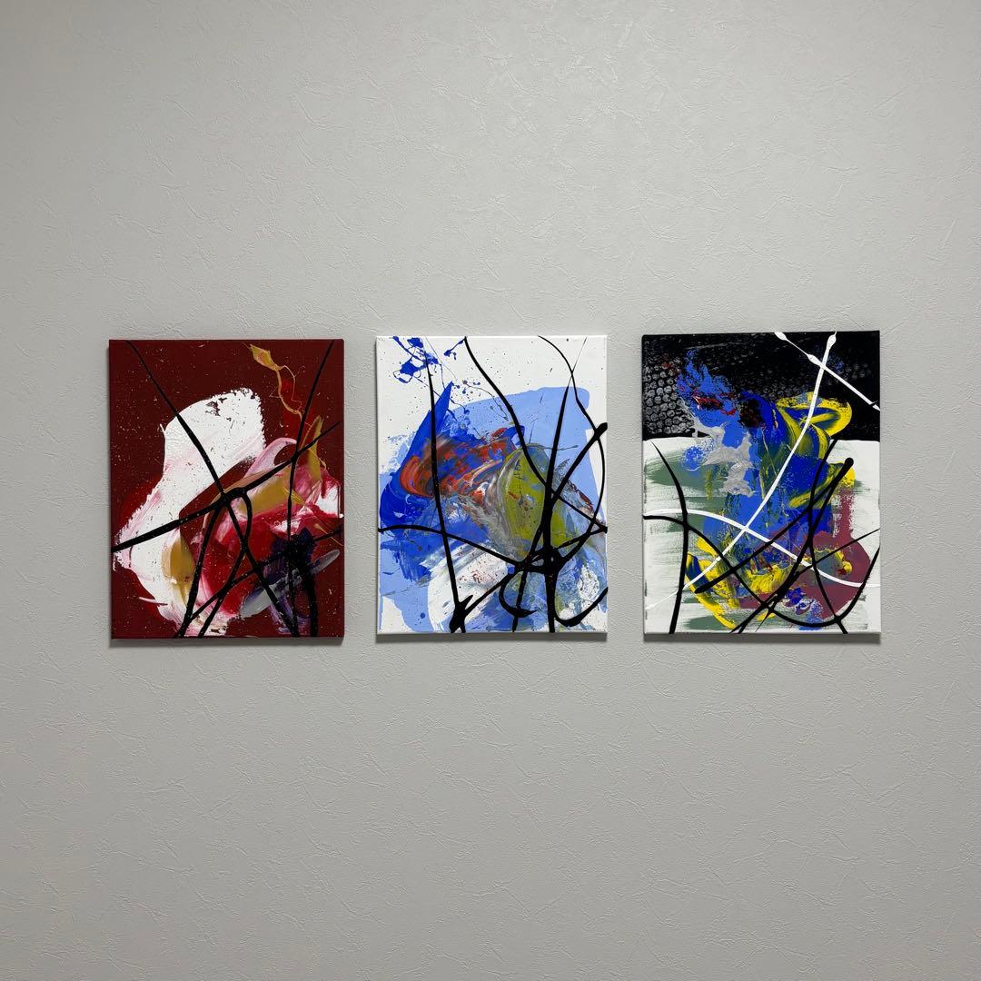 絵画 アート作品 原画 (3点セット)