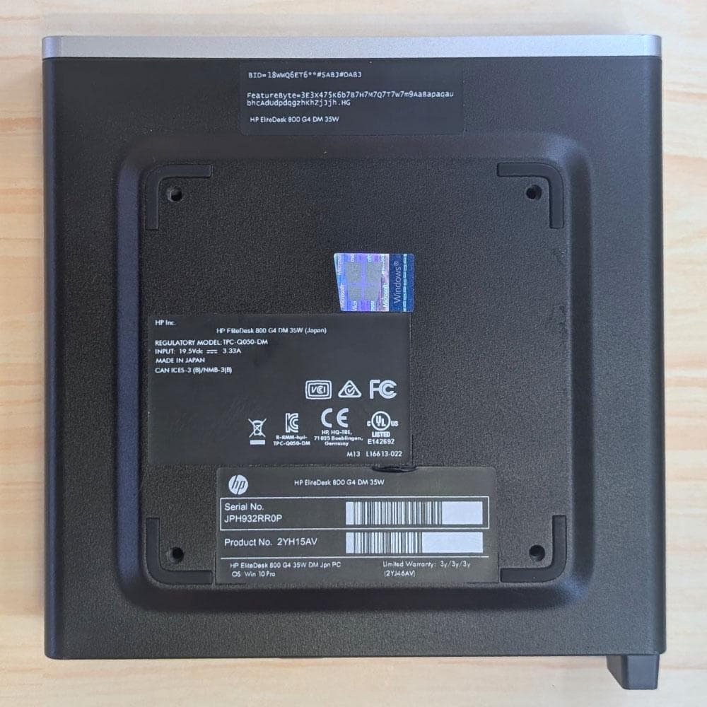 HP FlieDesk 800 G4 ミニPC i5 8th 8G 256G