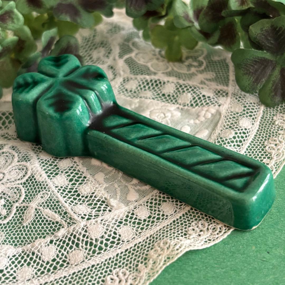 フランスアンティーク 四つ葉のクローバー カトラリーレスト 2個セット ①