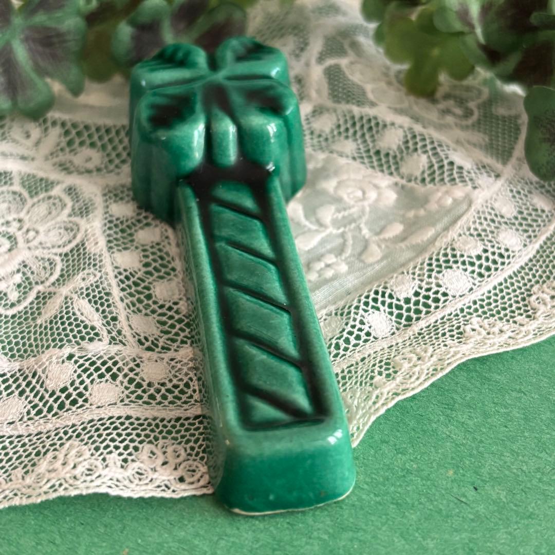 フランスアンティーク 四つ葉のクローバー カトラリーレスト 2個セット ①