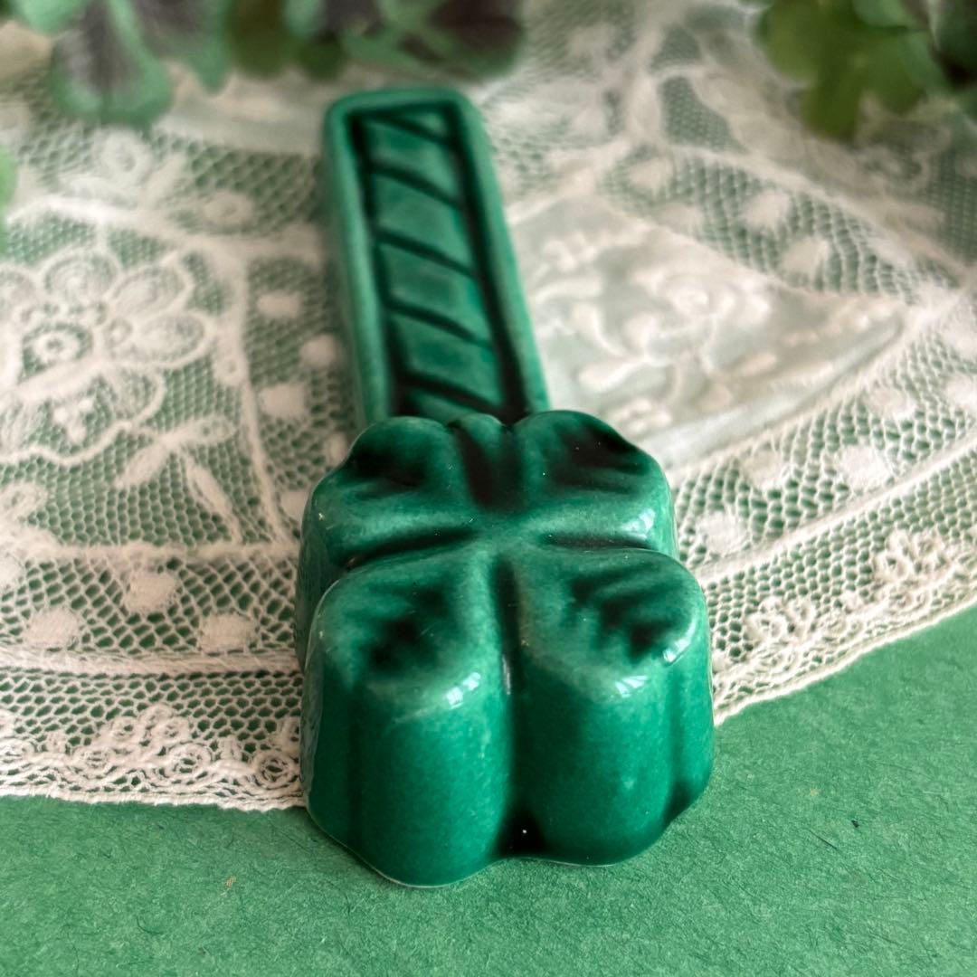 フランスアンティーク 四つ葉のクローバー カトラリーレスト 2個セット ①