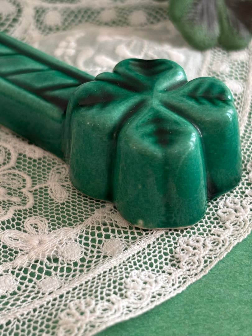 フランスアンティーク 四つ葉のクローバー カトラリーレスト 2個セット ①