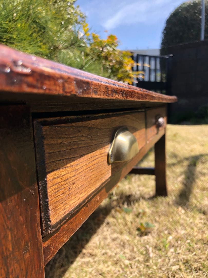 昭和初期【古物　文卓】引き出し机