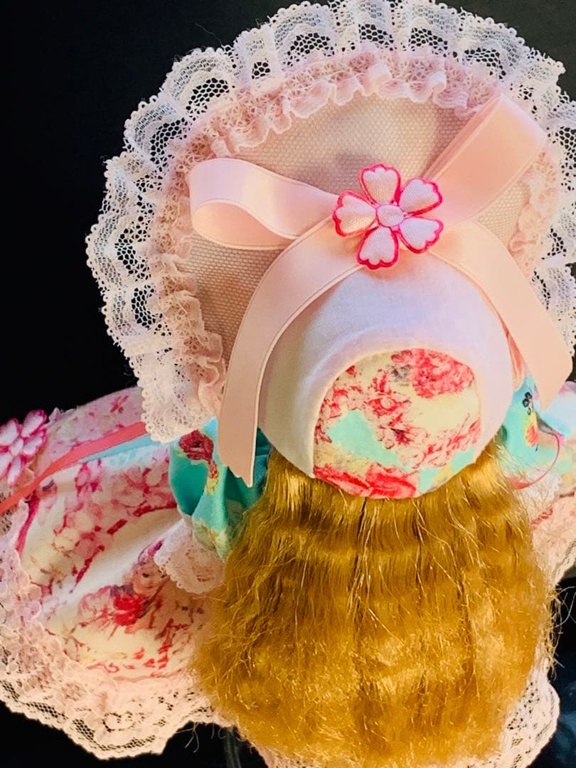 果鈴糖　ヴィクトリアン＊少女と桜＋薔薇(ラベンダー)ロリータドレス