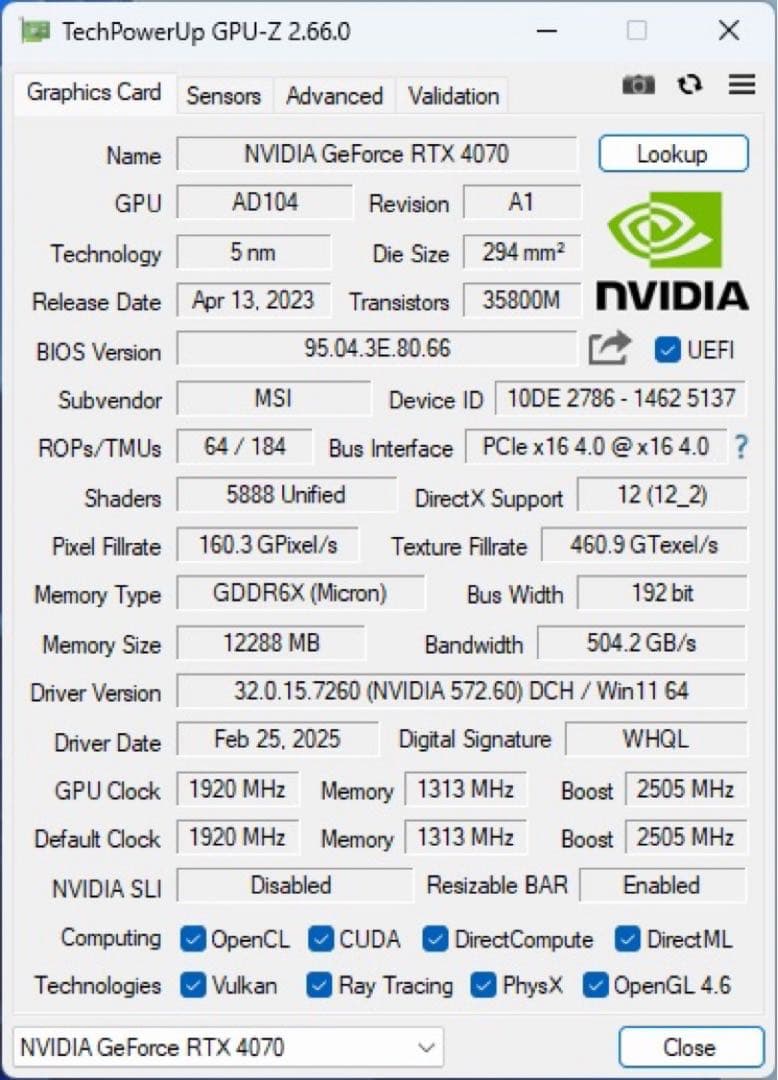 GeForce RTX™ 4070 VENTUS 3X 12G OC