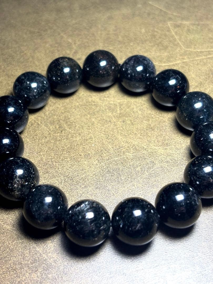 花火　ブラックルチルブレス大玉14㎜（新品未使用）ミチミチキラキラ　仕事運最強