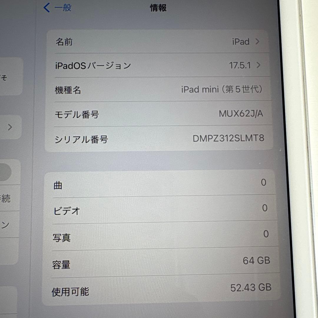 iPad mini5 セルラー 64GB SIMフリー(70)