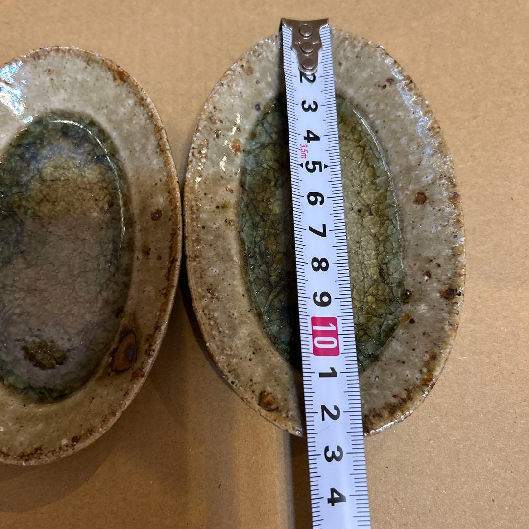 値下げ　新品　やちむん　宮城陶器　宮城正幸 オーバル皿　2個セット