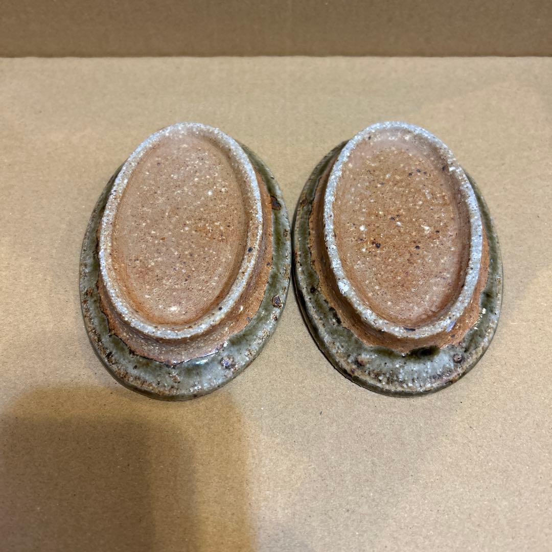 値下げ　新品　やちむん　宮城陶器　宮城正幸 オーバル皿　2個セット