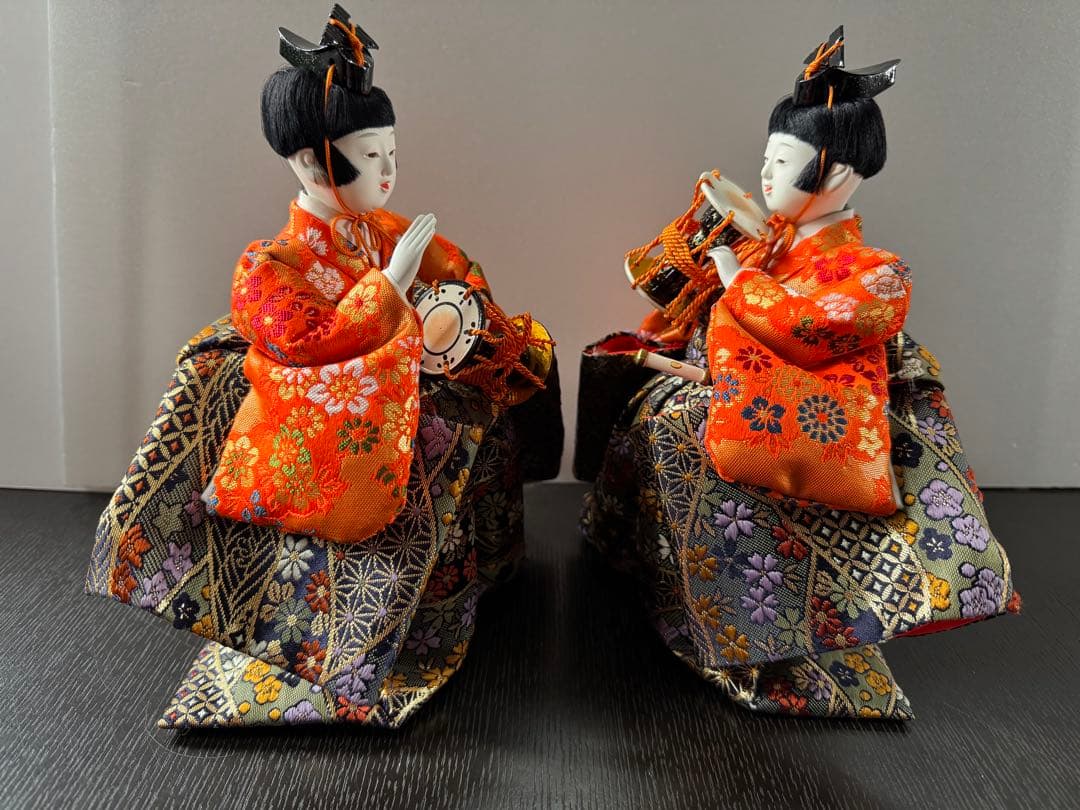 豪華 日本伝統人形　京都豊泉作　有職「 五人囃子」 未使用年代もの