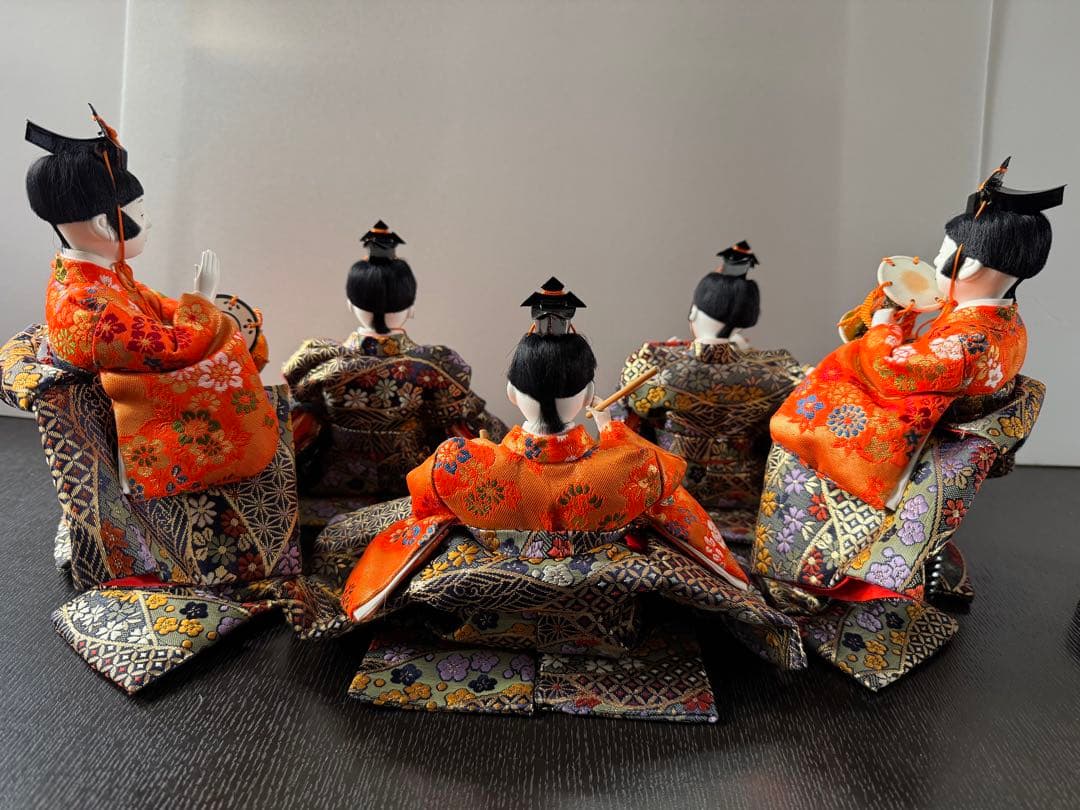 豪華 日本伝統人形　京都豊泉作　有職「 五人囃子」 未使用年代もの