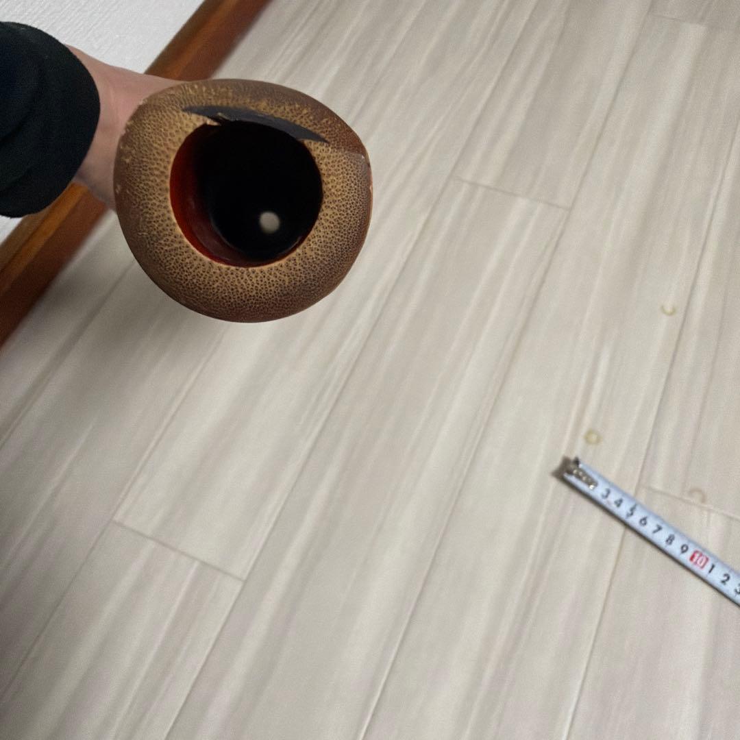 尺八本体 竹製 松風刻印 約54.5cm 幅　真ん中　3.5cm 笛　中古