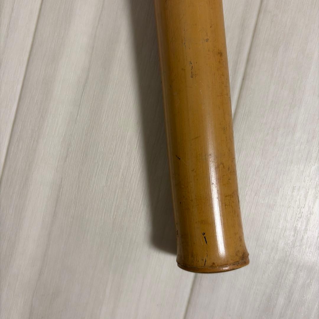 尺八本体 竹製 松風刻印 約54.5cm 幅　真ん中　3.5cm 笛　中古