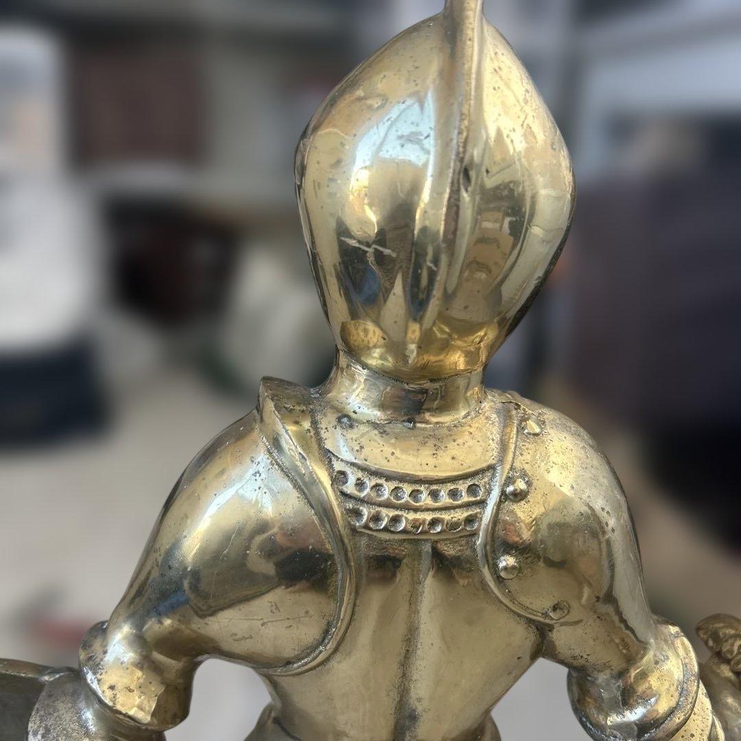真鍮 西洋騎士 ナイト置物ブラス オブジェ アンティー インテリア ヴィンテージ