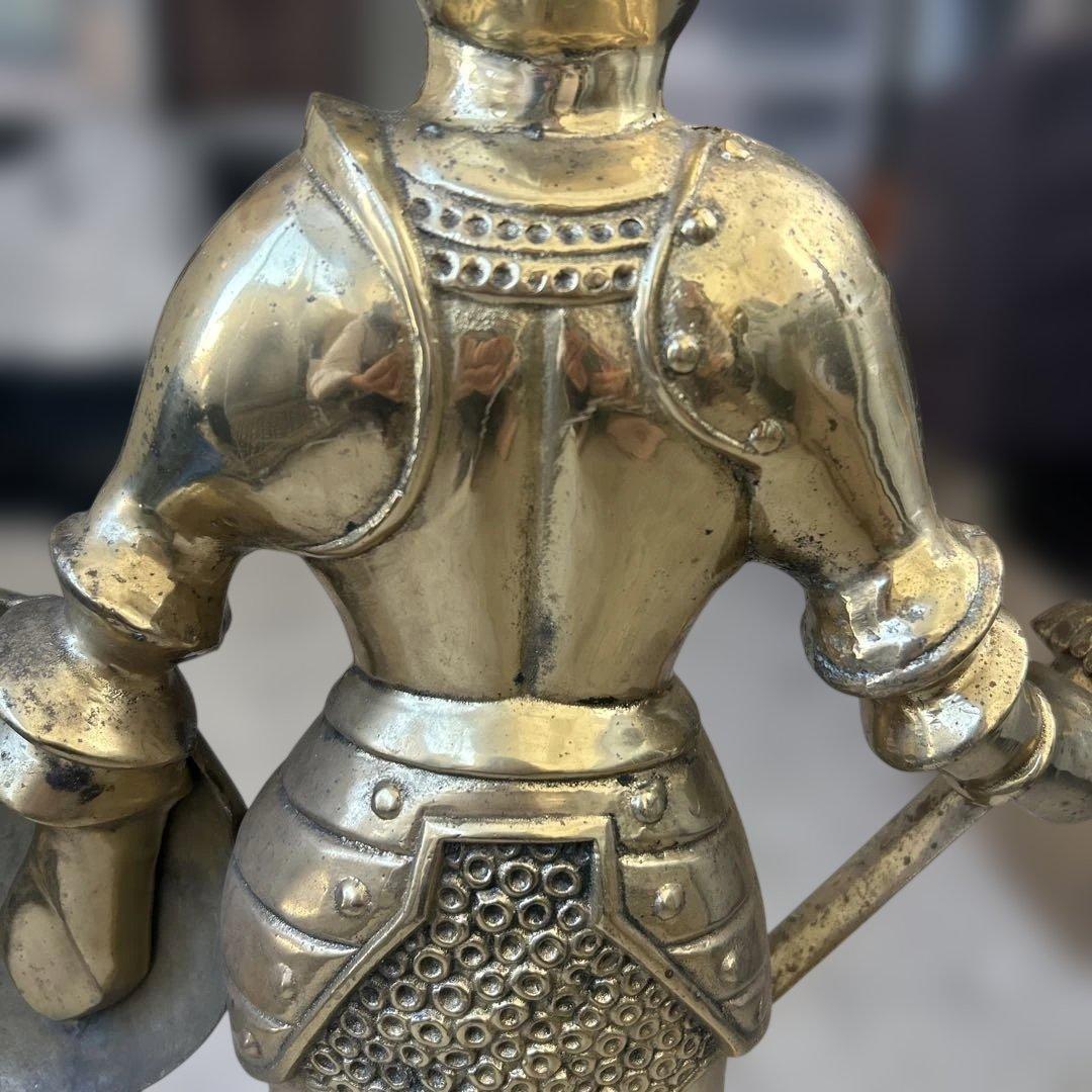 真鍮 西洋騎士 ナイト置物ブラス オブジェ アンティー インテリア ヴィンテージ