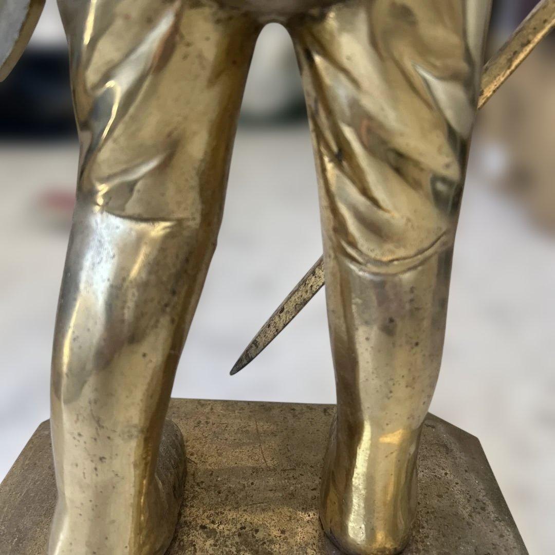 真鍮 西洋騎士 ナイト置物ブラス オブジェ アンティー インテリア ヴィンテージ