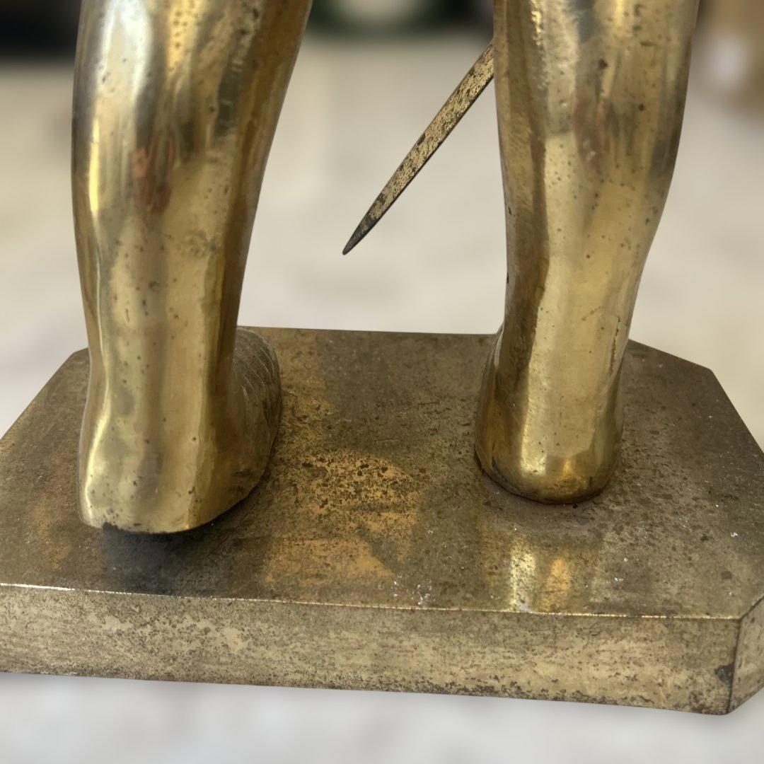 真鍮 西洋騎士 ナイト置物ブラス オブジェ アンティー インテリア ヴィンテージ