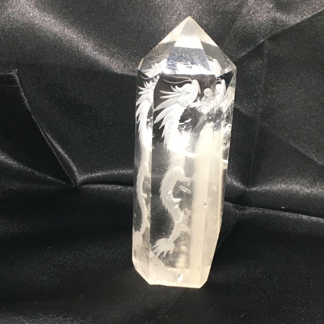 暑中見舞いセール✨ヒマラヤ産水晶✨龍彫り✨六角柱✨