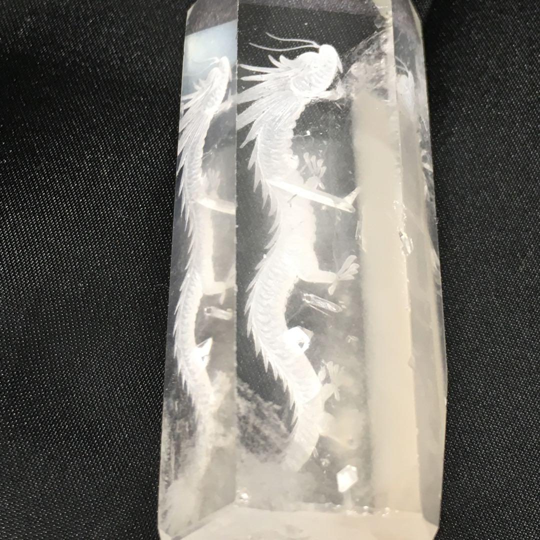 暑中見舞いセール✨ヒマラヤ産水晶✨龍彫り✨六角柱✨