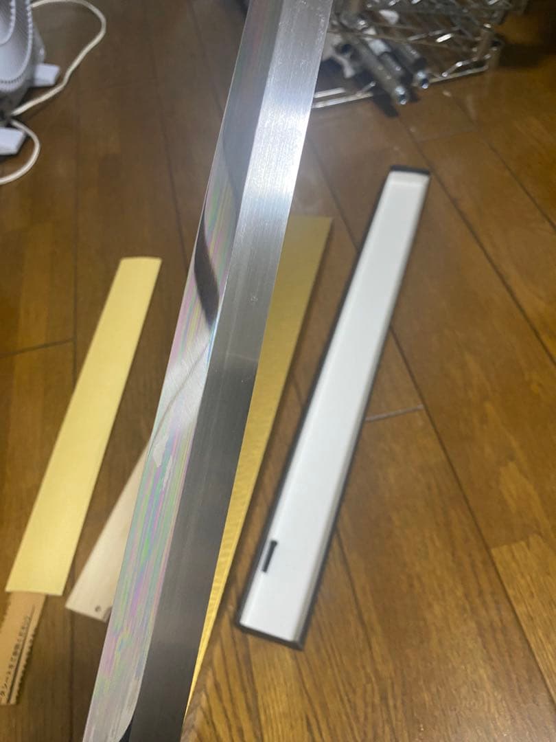 池田辰男 堺正行作 白二鋼 先丸　本焼包丁　刃渡り尺一　箱　鞘付き　波紋あり