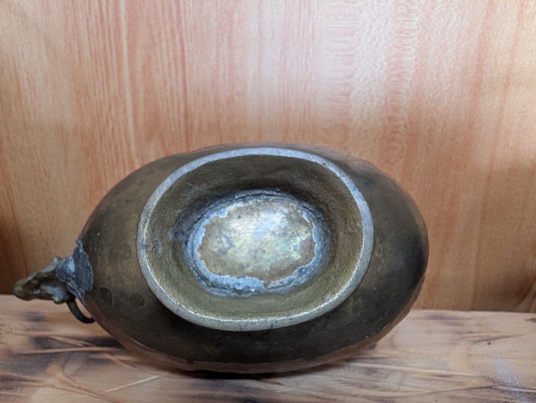 真鍮 牛の頭型ポット