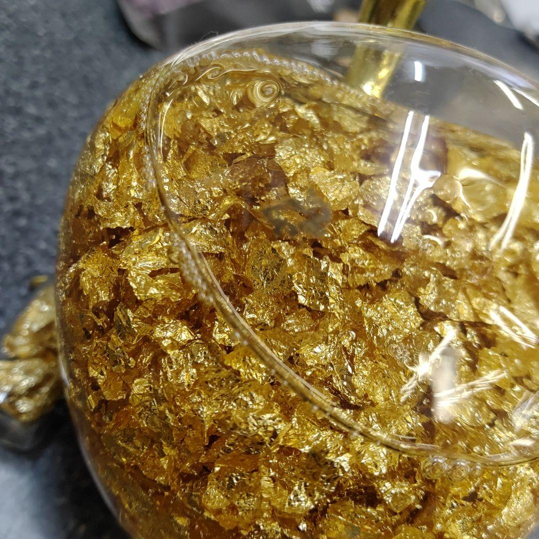 金　ゴールド　キーホルダー　キーリング　リンゴ型　インテリア　蓄光　光る　リンゴ