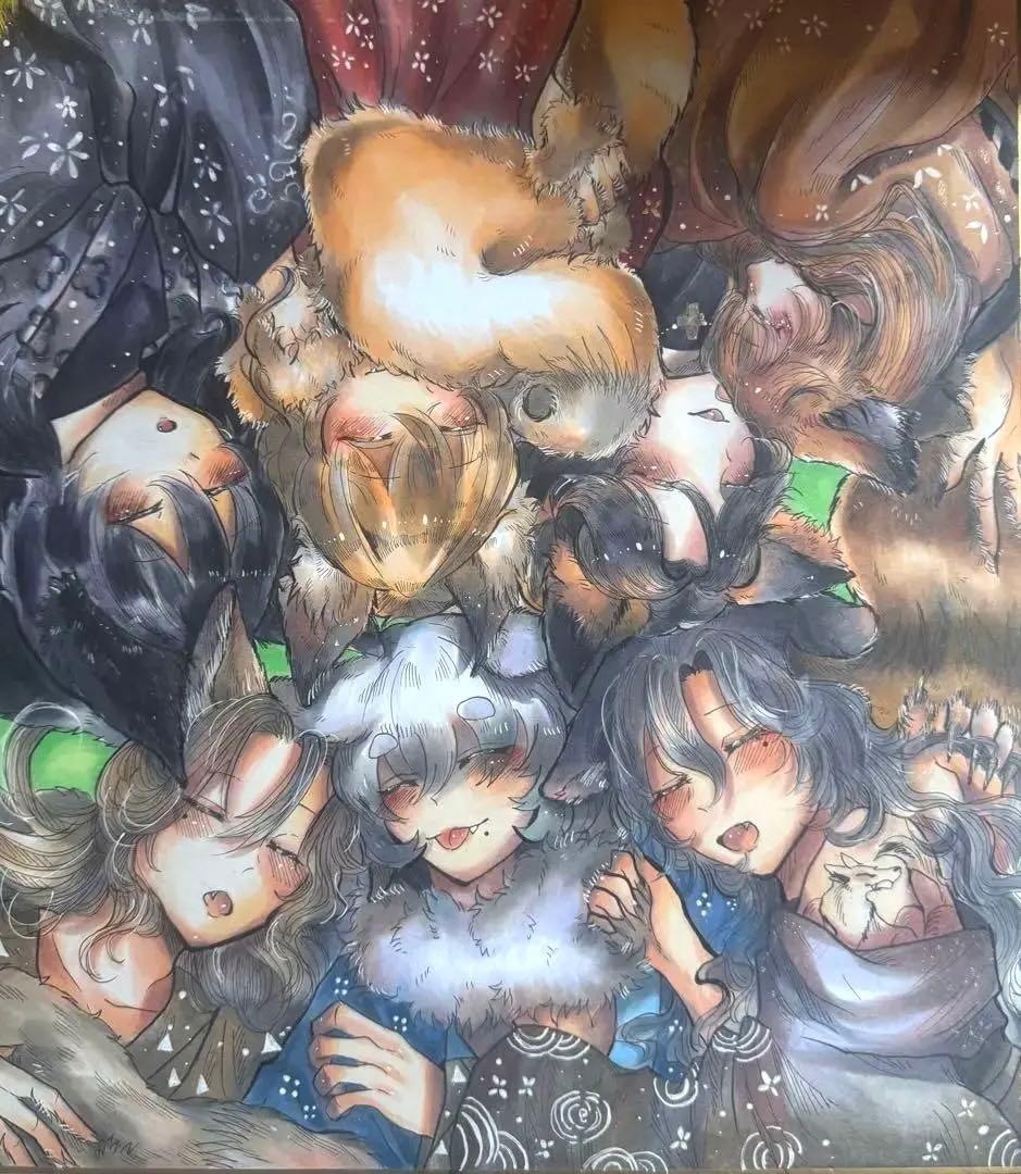 創作キャラ 妖狐達 イラスト
