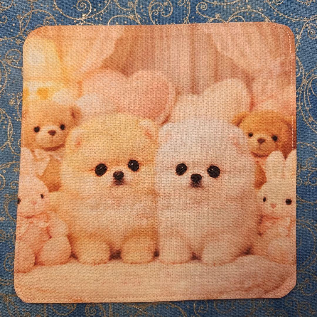夢苺さま専用　ハンカチ　ポメラニアンちゃん柄　ハンドメイド2/25　3枚