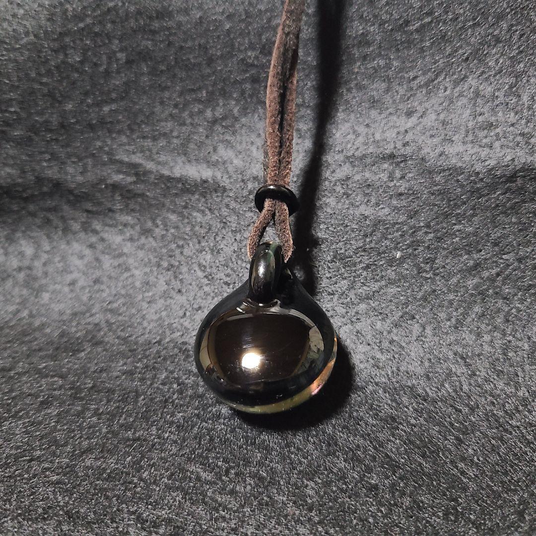 【玉響glass】オパール入り翠風ペンダント ポリシリケイトガラス 一品物
