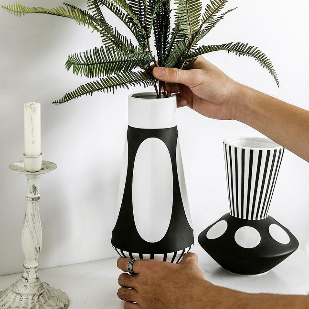 花瓶 現代的インテリア 個性的 フラワーアレンジメント おしゃれ 陶器 新品