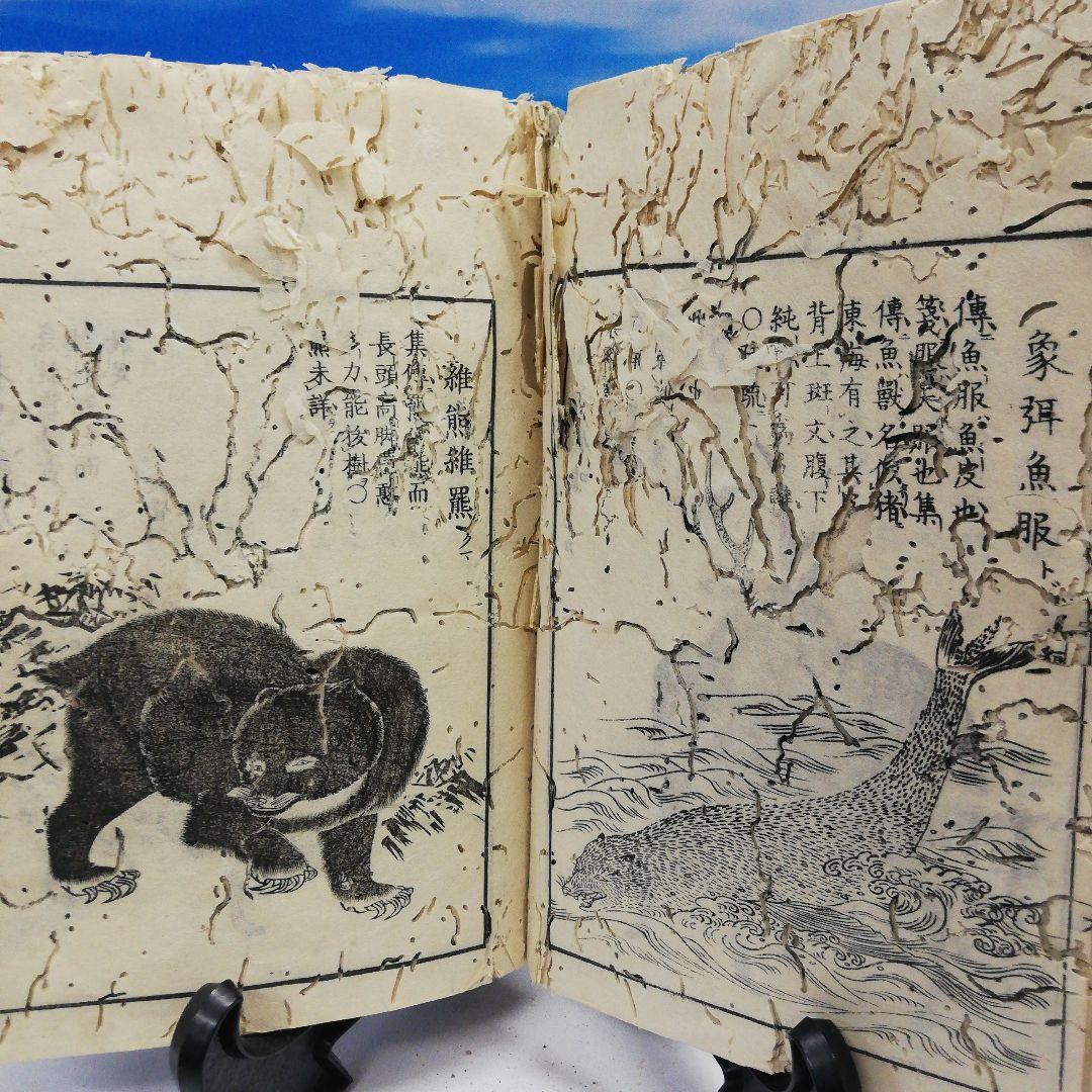 江戸時代中期宝暦年間１７５８年頃当時物凄まじい古書残骸虫喰い内容面白い当時物二点