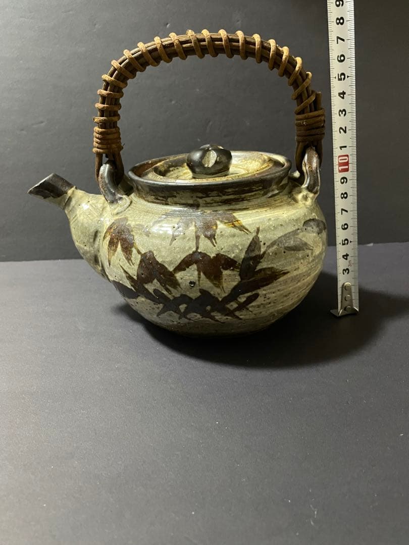 土瓶　絵唐津？　急須　 銘あり