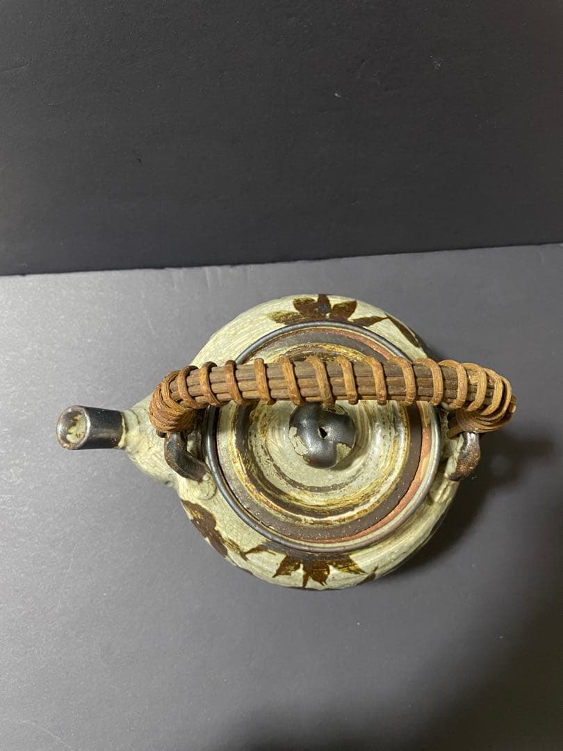 土瓶　絵唐津？　急須　 銘あり