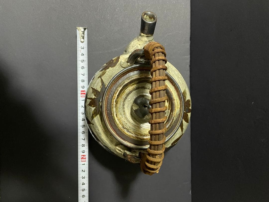 土瓶　絵唐津？　急須　 銘あり