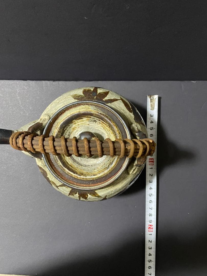 土瓶　絵唐津？　急須　 銘あり