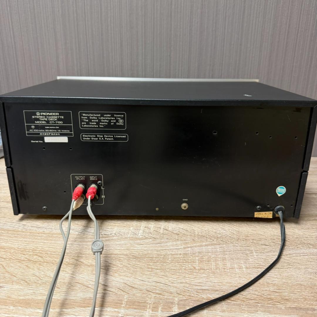 781109/PIONEER CT-700 カセットテープデッキ 通電