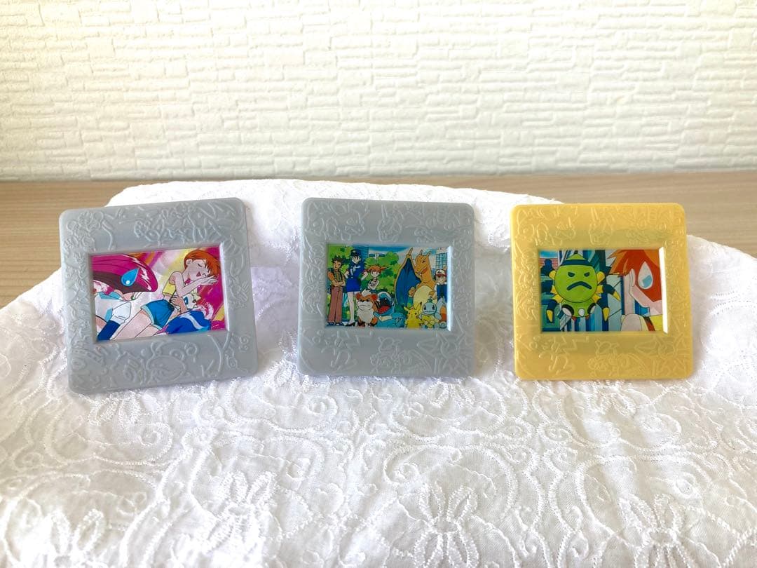 Meiji ポケモン ピクチャーフレーム 3点 #カスミ、ピカチュウ、リザードン